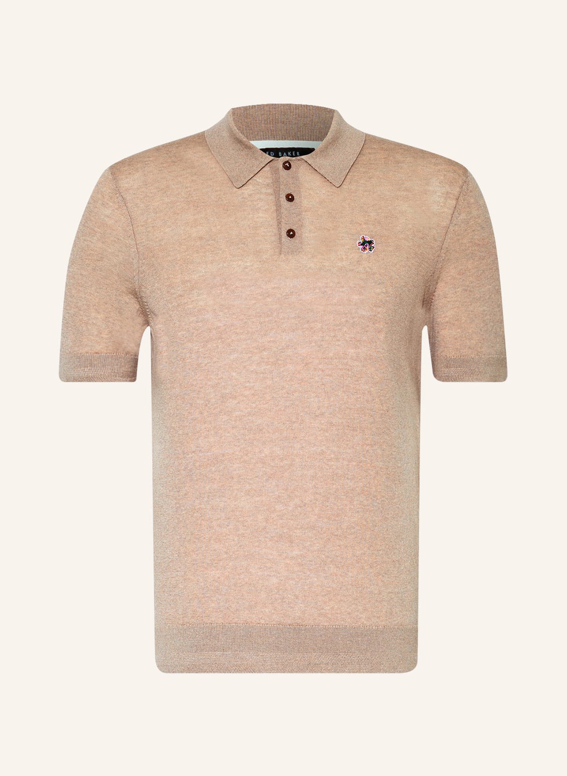 Image of Ted Baker Strick-Poloshirt Haworth braun