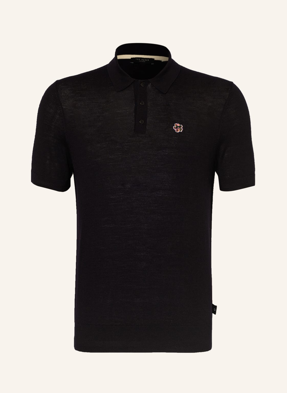 Image of Ted Baker Strick-Poloshirt Haworth blau