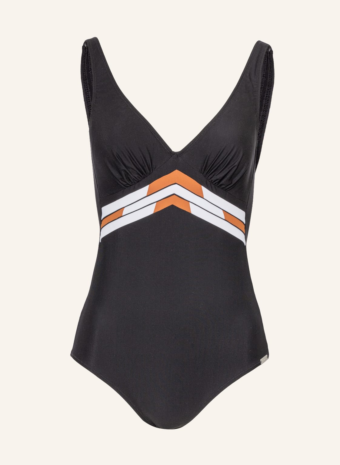 Image of Charmline Shape-Badeanzug Earth Tunes schwarz