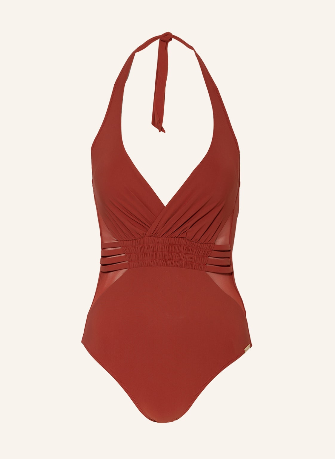 Image of Maryan Mehlhorn Neckholder-Badeanzug Icon rot