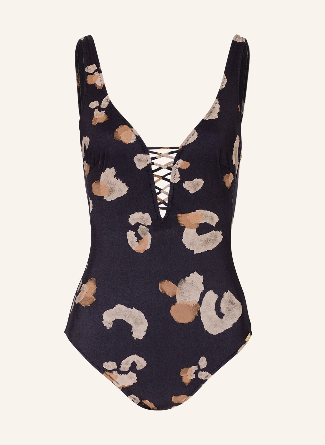 Image of Maryan Mehlhorn Bügel-Badeanzug Abstraction schwarz