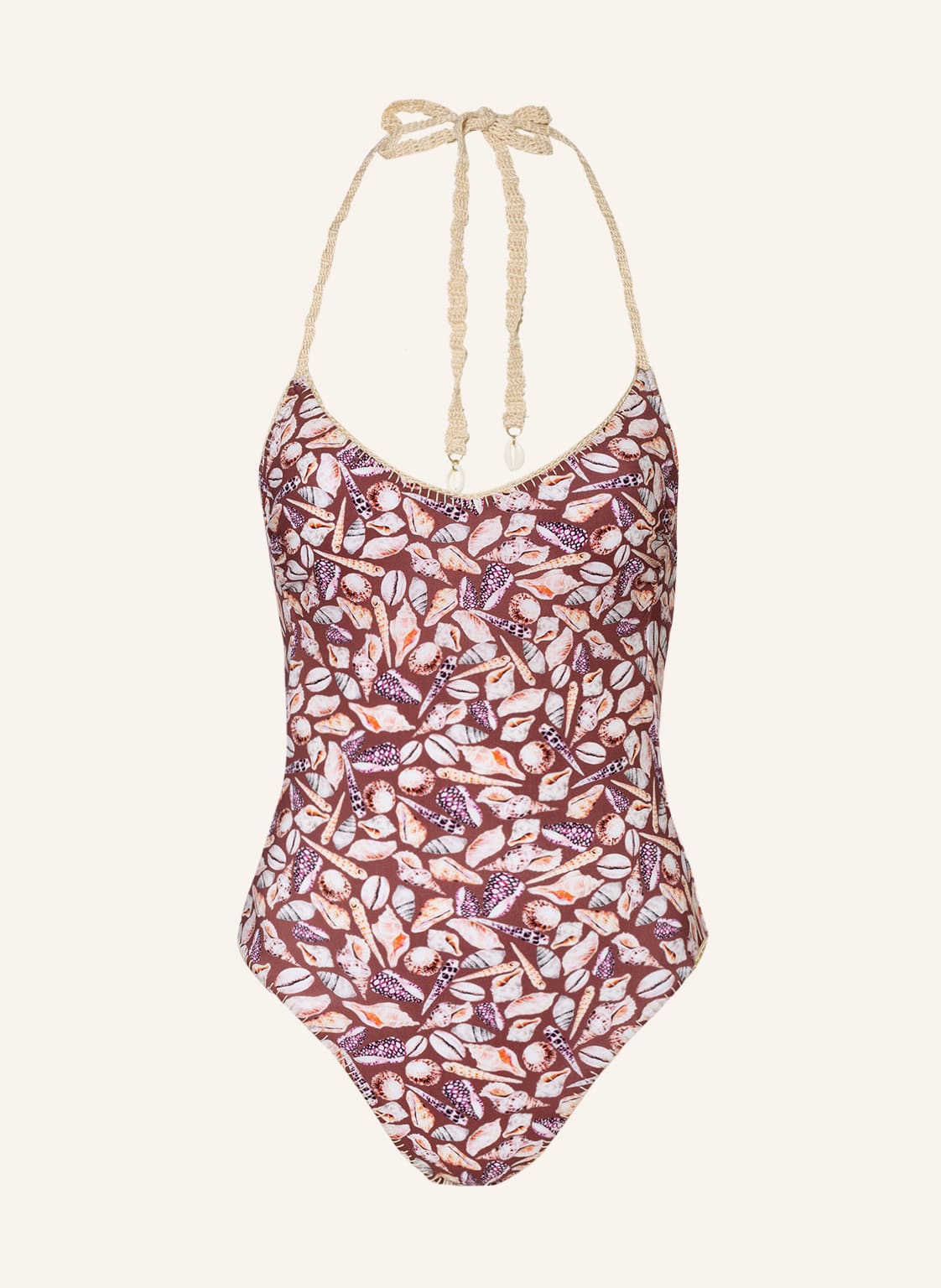 Image of Watercult Neckholder-Badeanzug Shoreline Charm rot