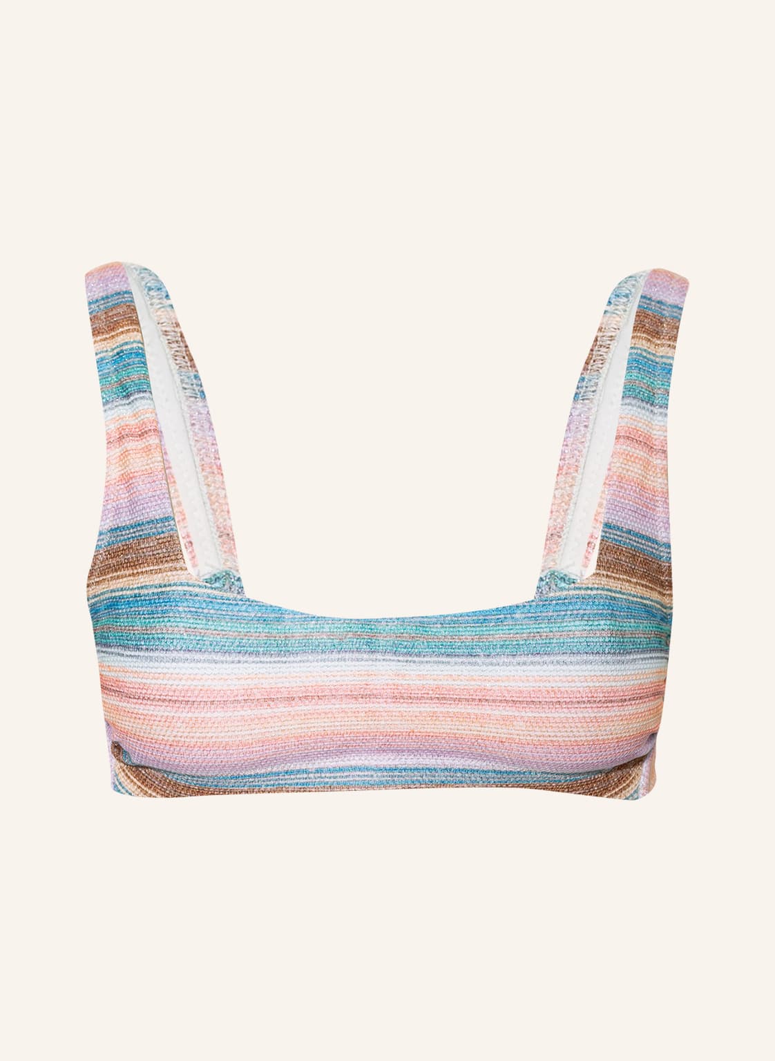 Image of Watercult Bustier-Bikini-Top Pastel Sunset Mit Glitzergarn rosa