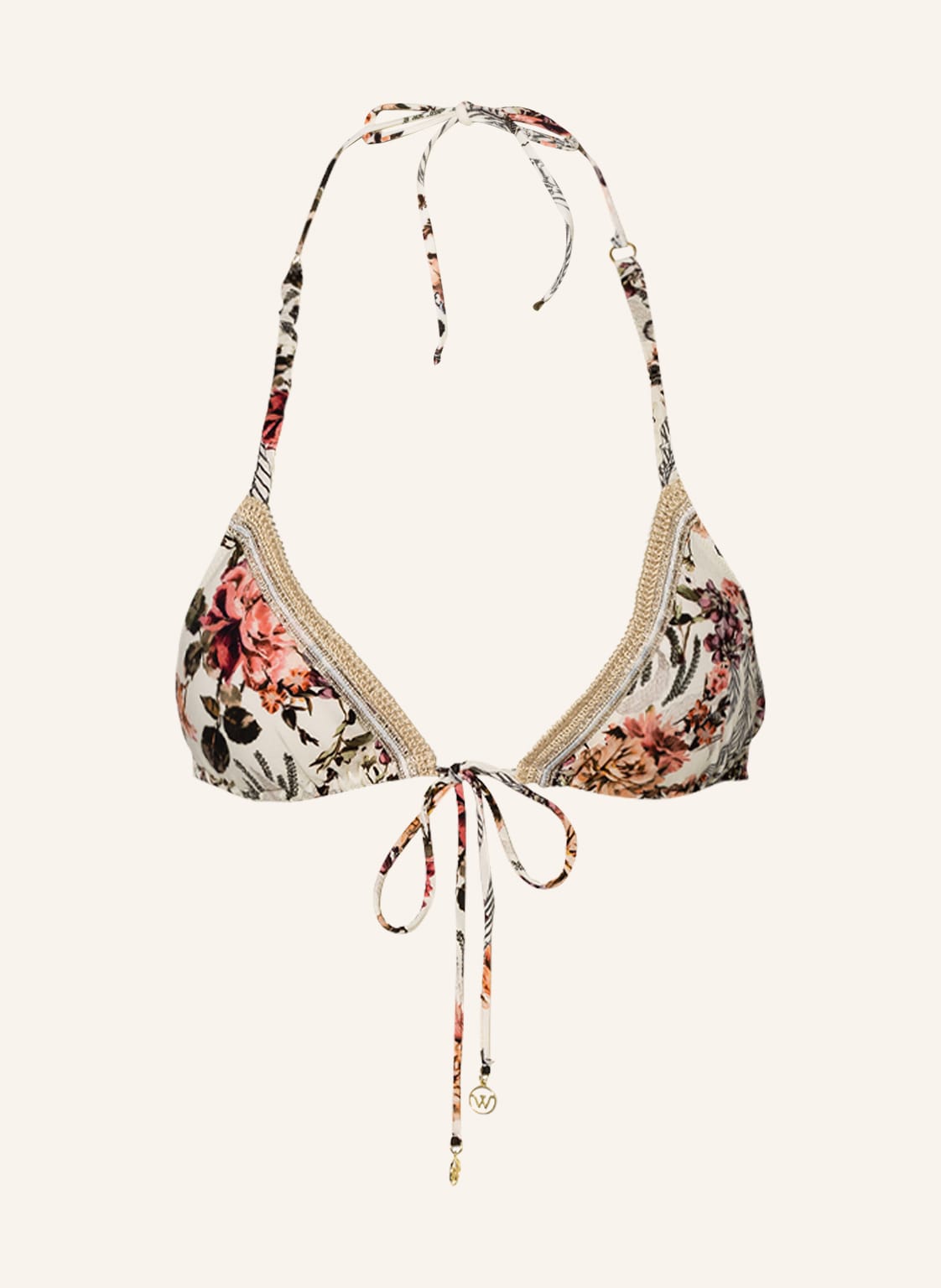 Image of Watercult Triangel-Bikini-Top Secret Garden beige