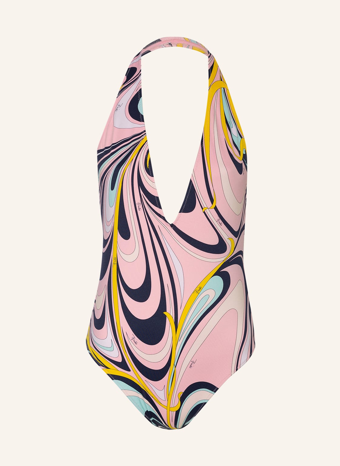 Image of Pucci Neckholder-Badeanzug rosa