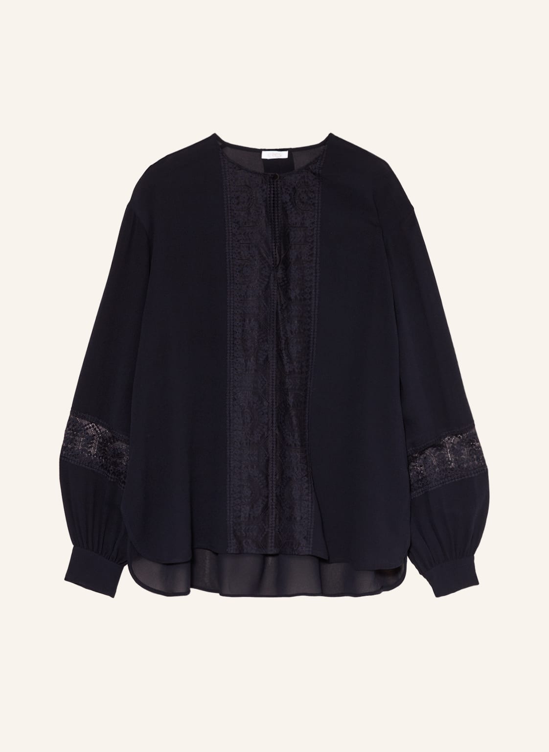 Image of Eres Lounge-Shirt Neroli Aus Seide schwarz