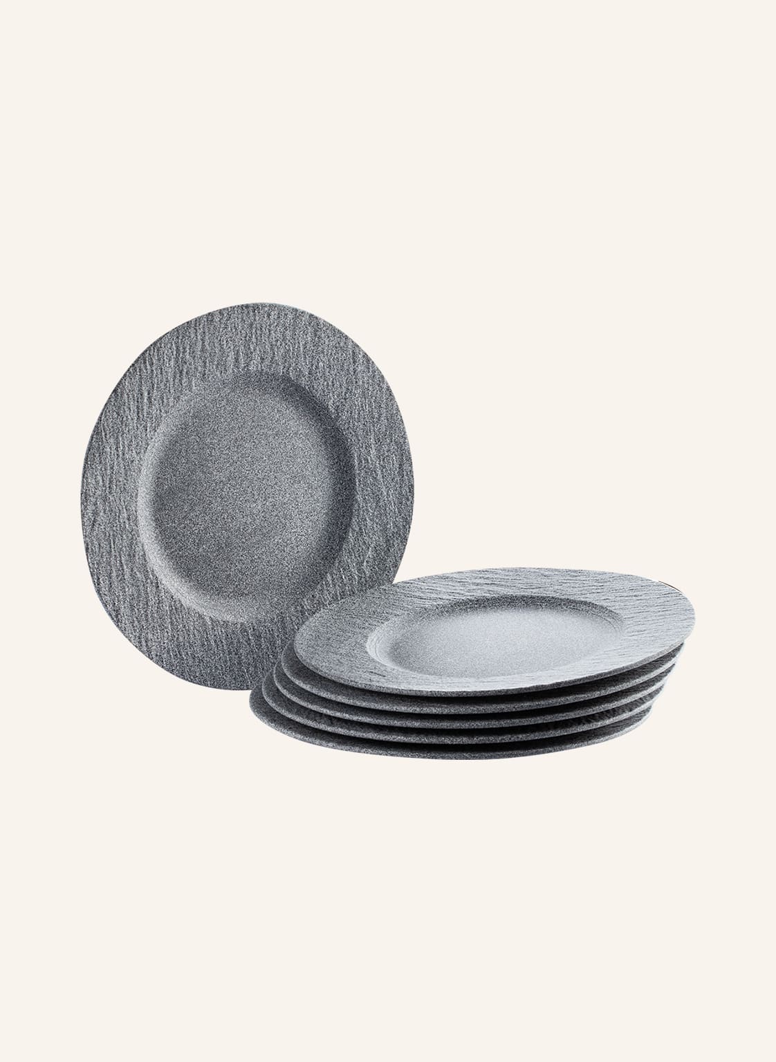 Image of Villeroy & Boch 6er-Set Dessertteller Manufacture Granit grau