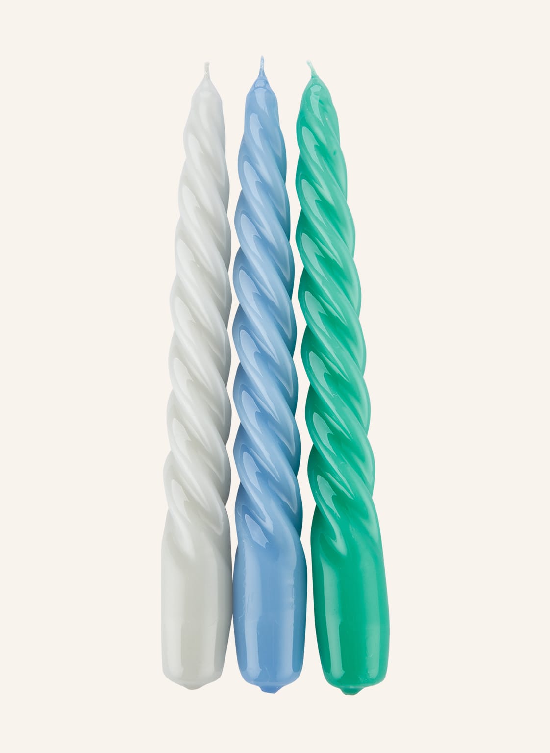 Image of Hay 6er-Set Stabkerzen Twist gruen