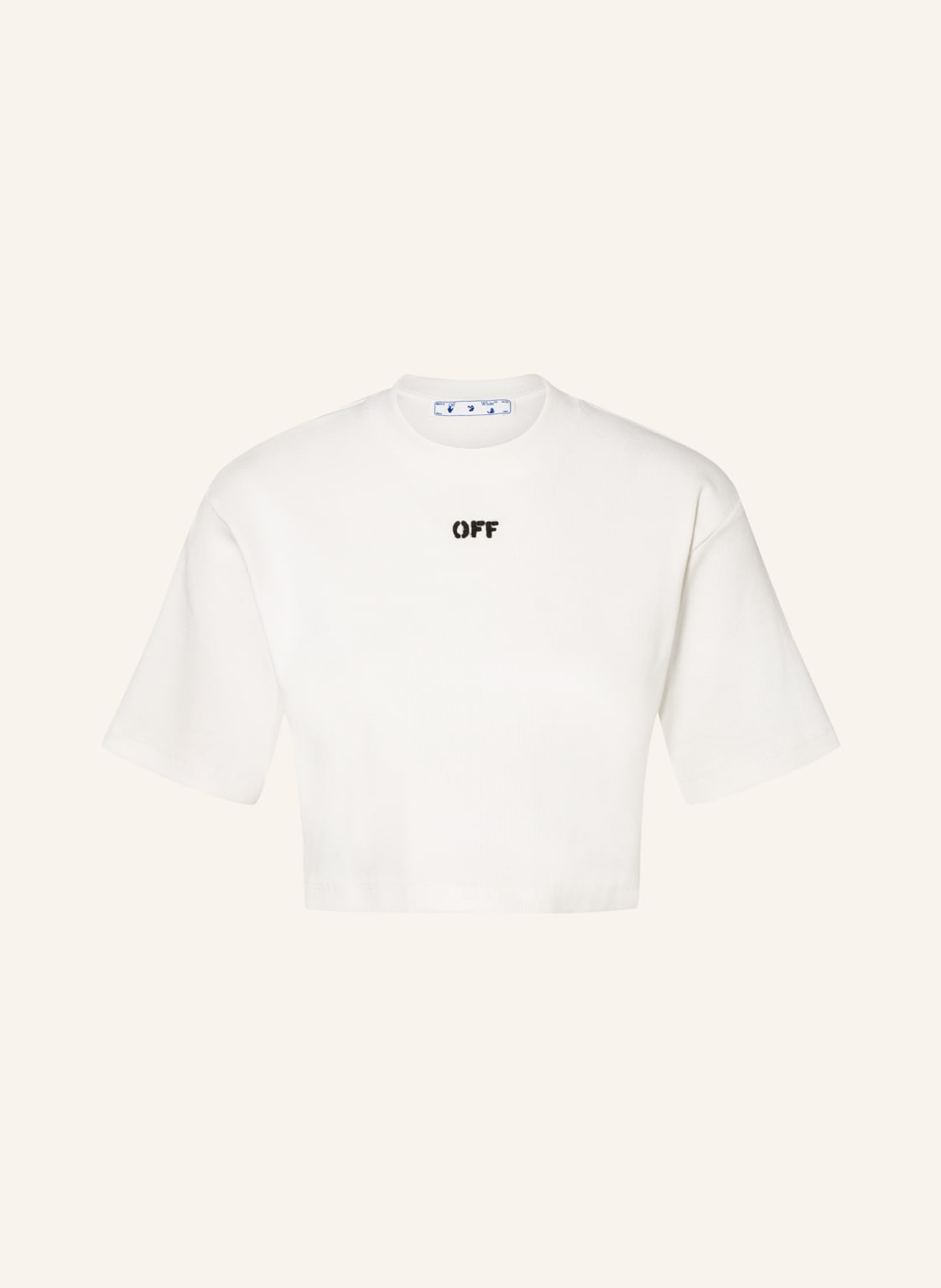 Image of Off-White Cropped-Shirt weiss