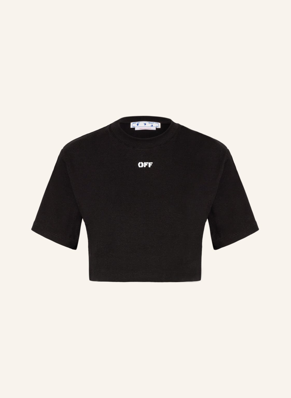 Image of Off-White Cropped-Shirt schwarz