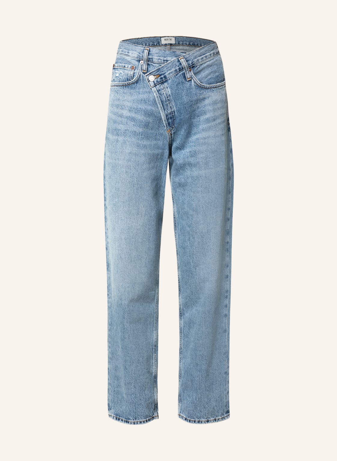 Image of Agolde Straight Jeans Criss Cross blau