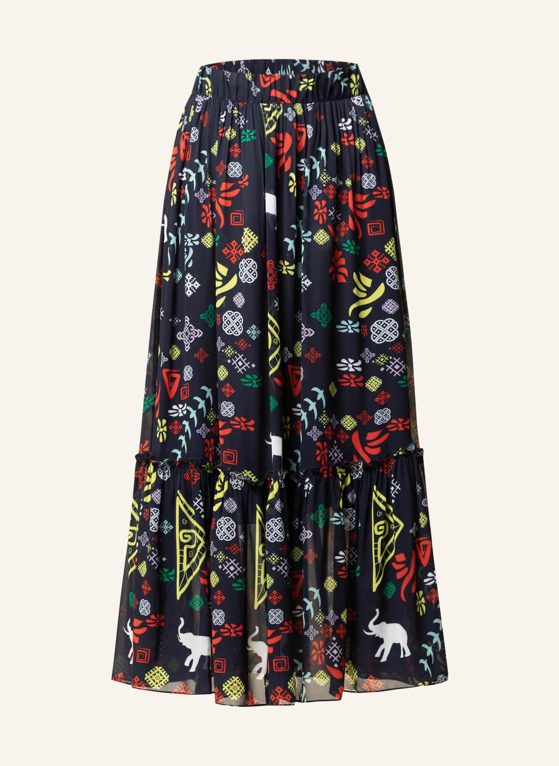 Image of Mrs & Hugs Rock Mit Rüschenbesatz blau