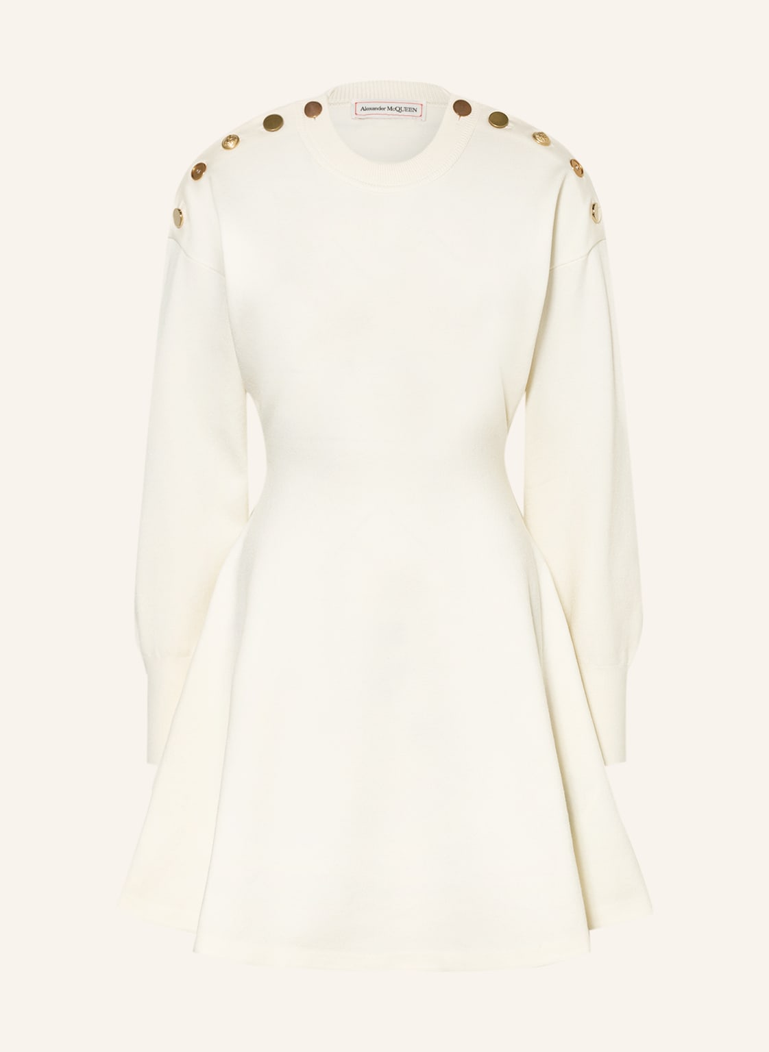 Image of Alexander Mcqueen Strickkleid beige