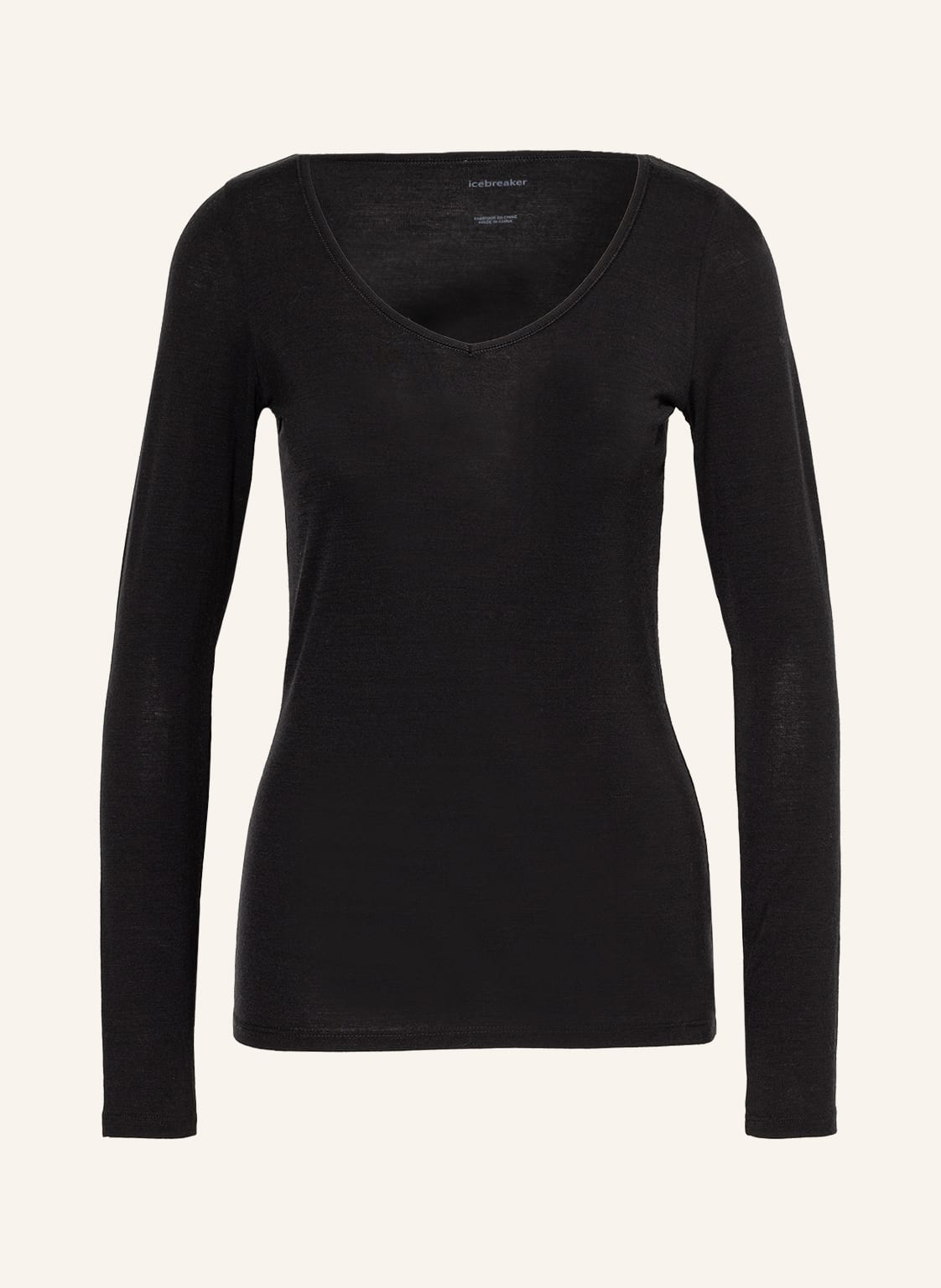 Image of Icebreaker Funktionswäsche-Shirt Siren Sweetheart Aus Merinowolle schwarz