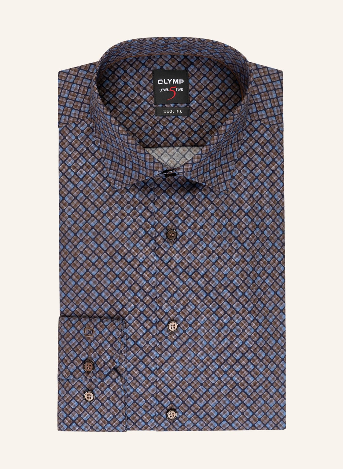 Image of Olymp Hemd Level Five Body Fit braun