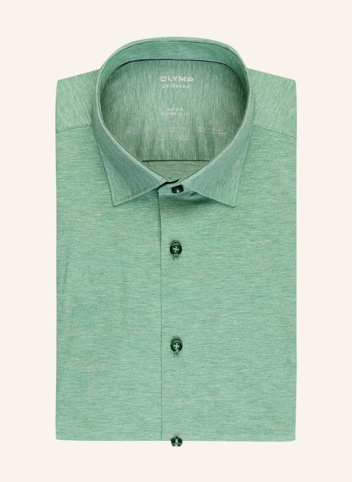 Image of Olymp Jerseyhemd No. Six 24/Seven Super Slim gruen