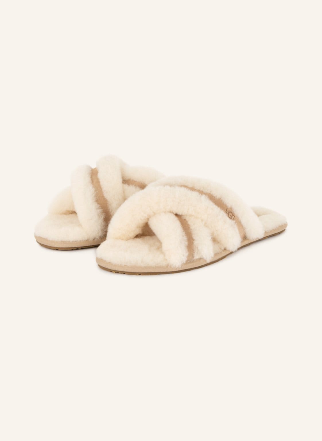 Image of Ugg Hausschuhe Scuffita Mit Lammfell beige
