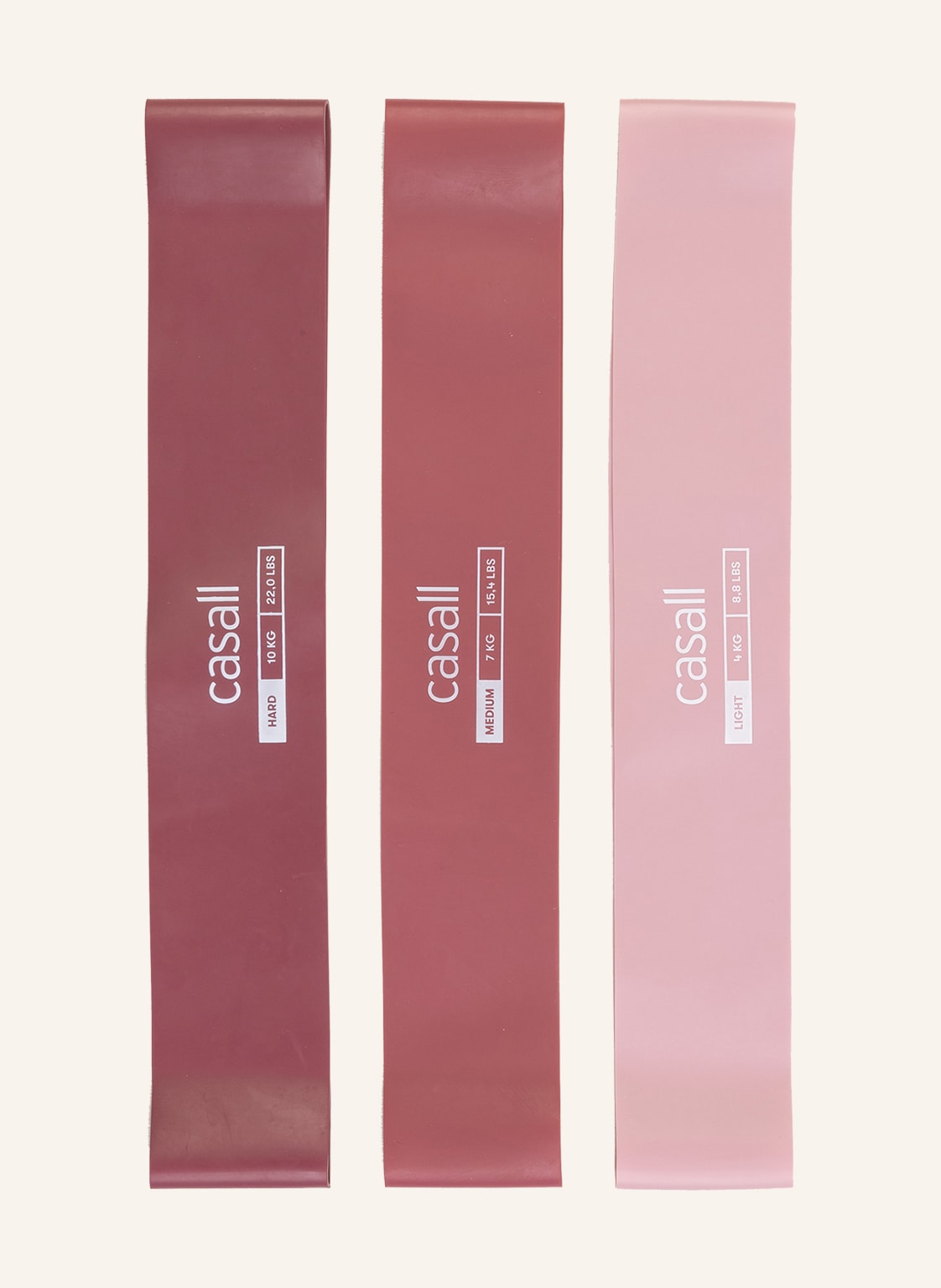 Image of Casall 3er-Set Fitnessbänder pink