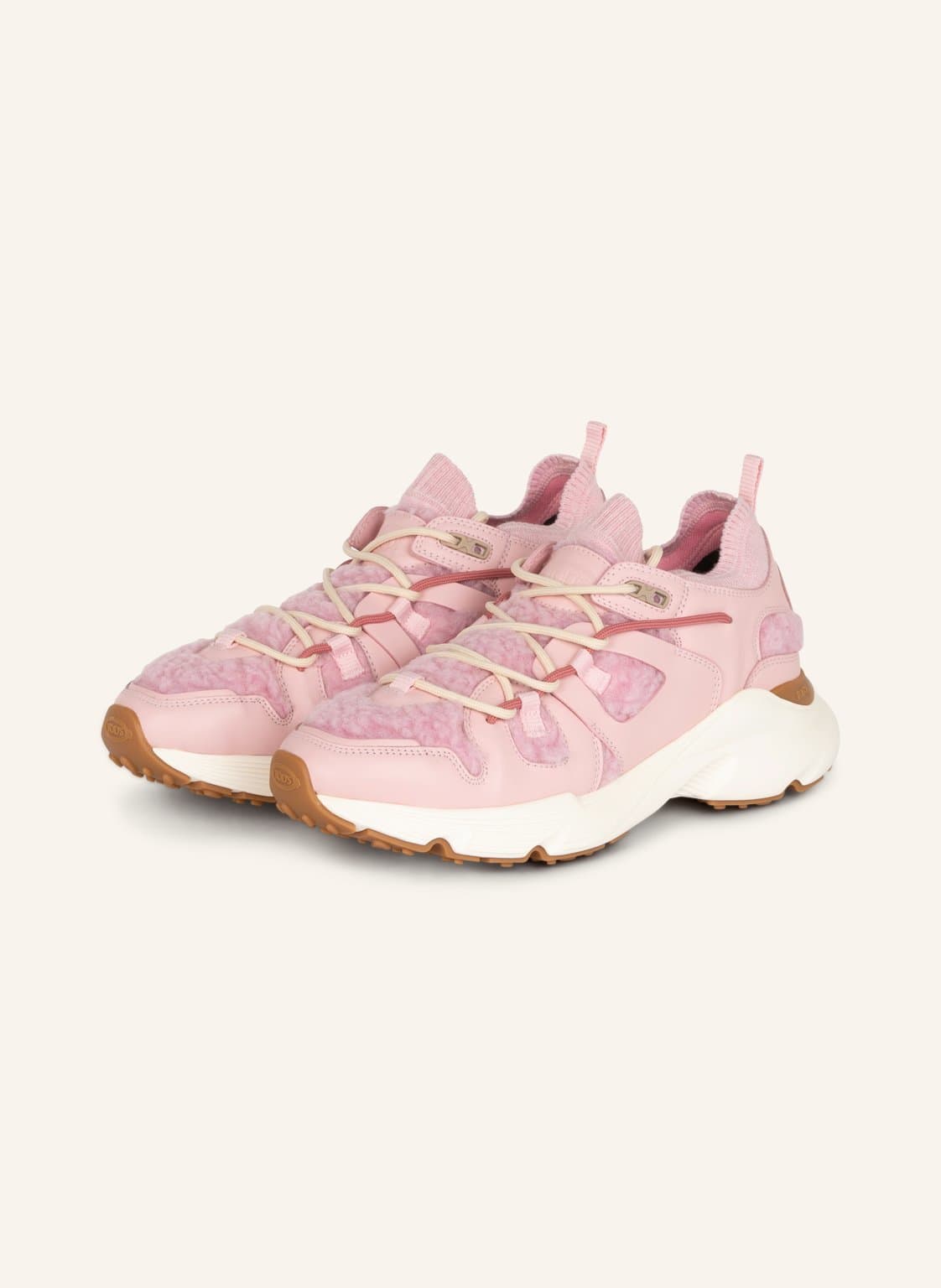 Image of Tod's Sneaker Mit Lammfell rosa