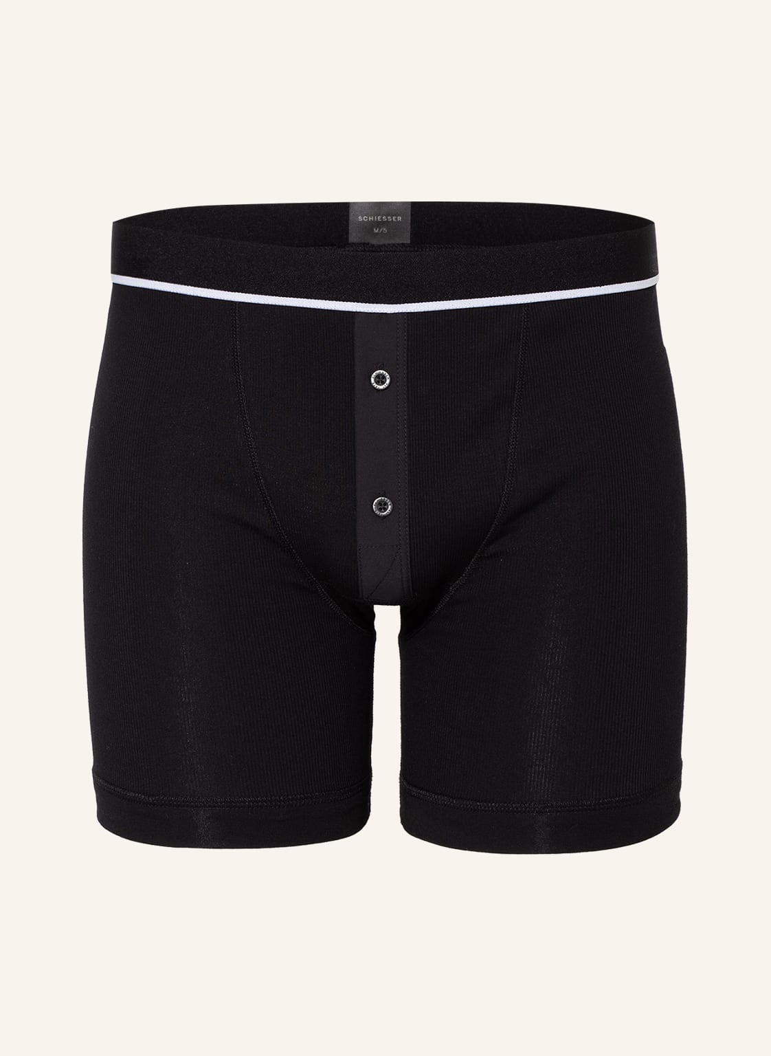 Image of Schiesser Boxershorts Retro Rib schwarz