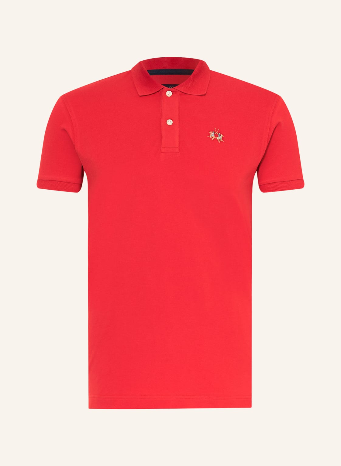 Image of La Martina Piqué-Poloshirt Slim Fit rot