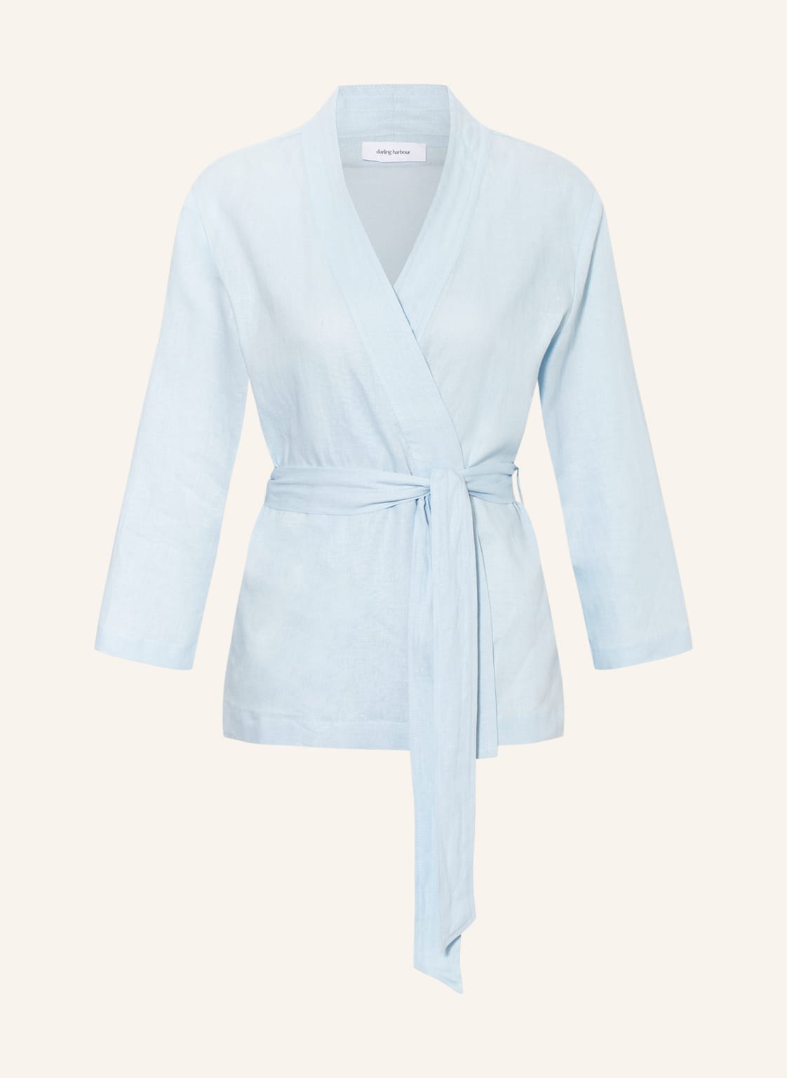 Image of Darling Harbour Lounge-Shirt Mit Leinen blau