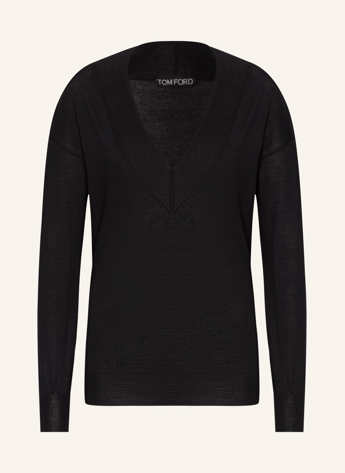 Image of Tom Ford Cashmere-Pullover Mit Seide schwarz