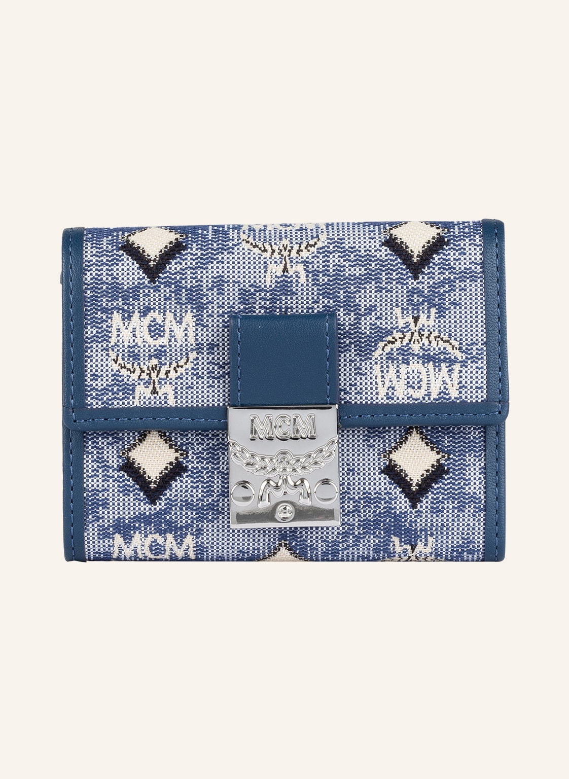 Image of Mcm Geldbörse Vintage Jacquard Mini blau