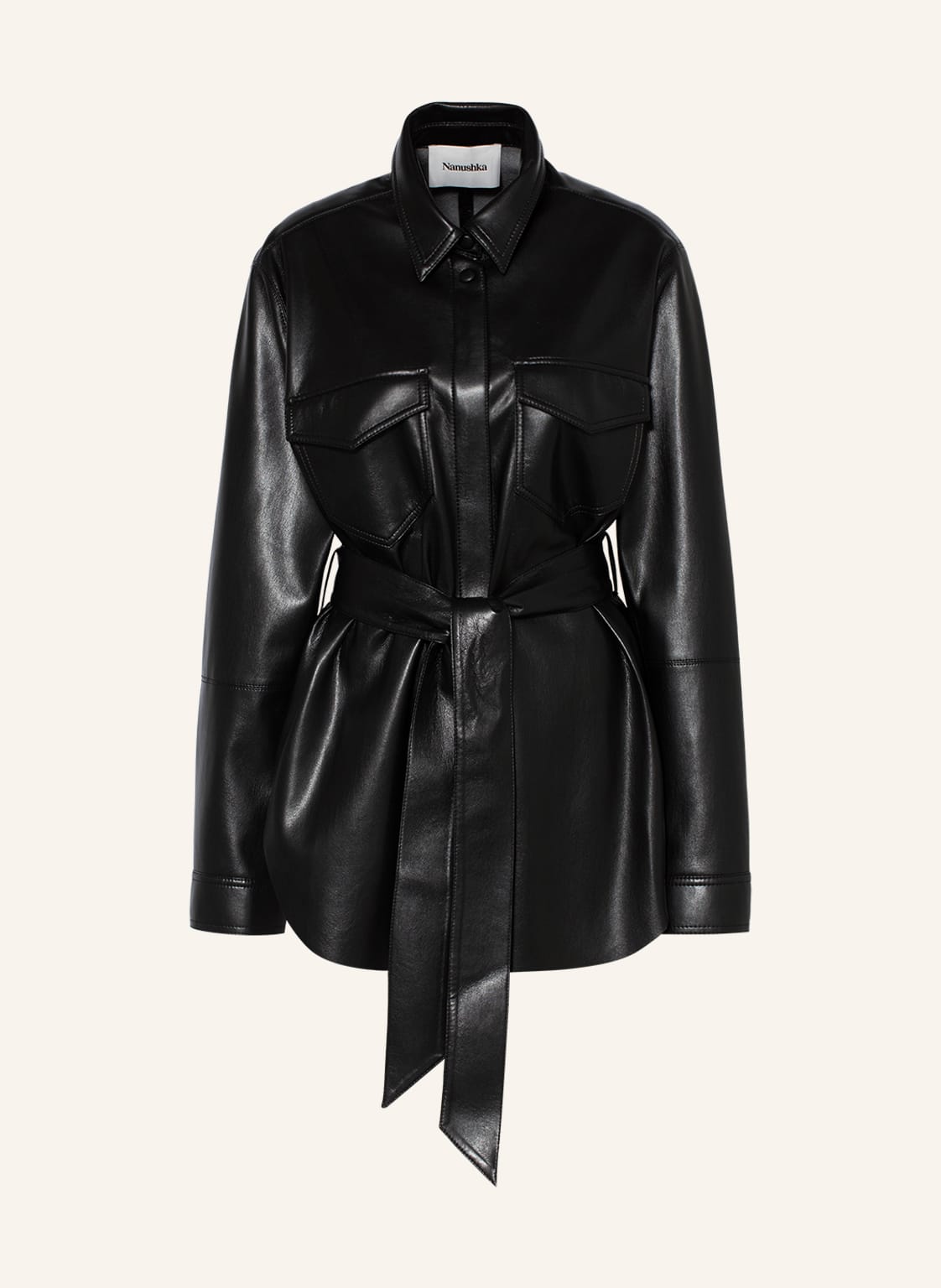 Image of Nanushka Jacke Artha In Lederoptik schwarz