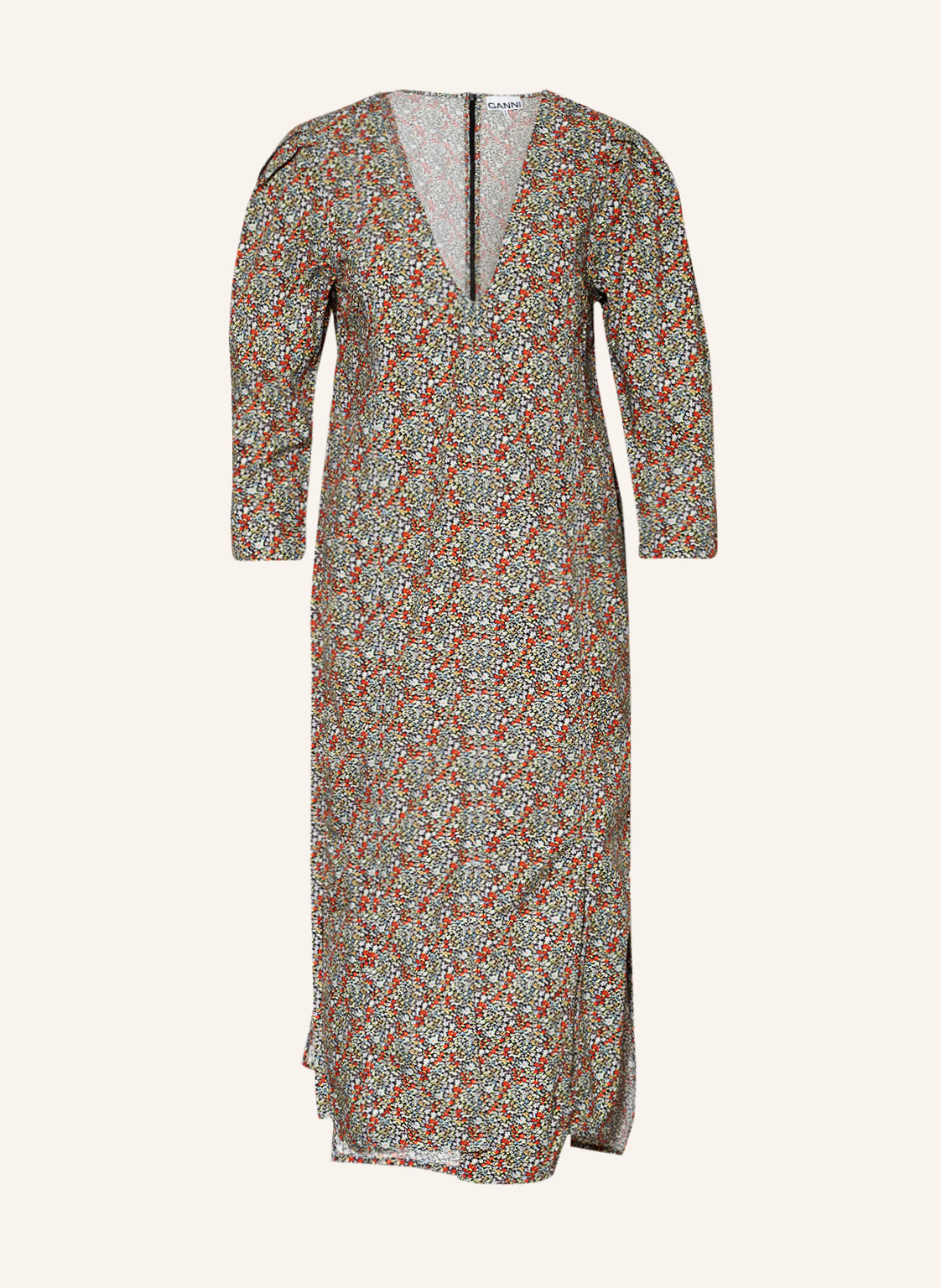 Image of Ganni Kleid Mit 3/4-Arm schwarz