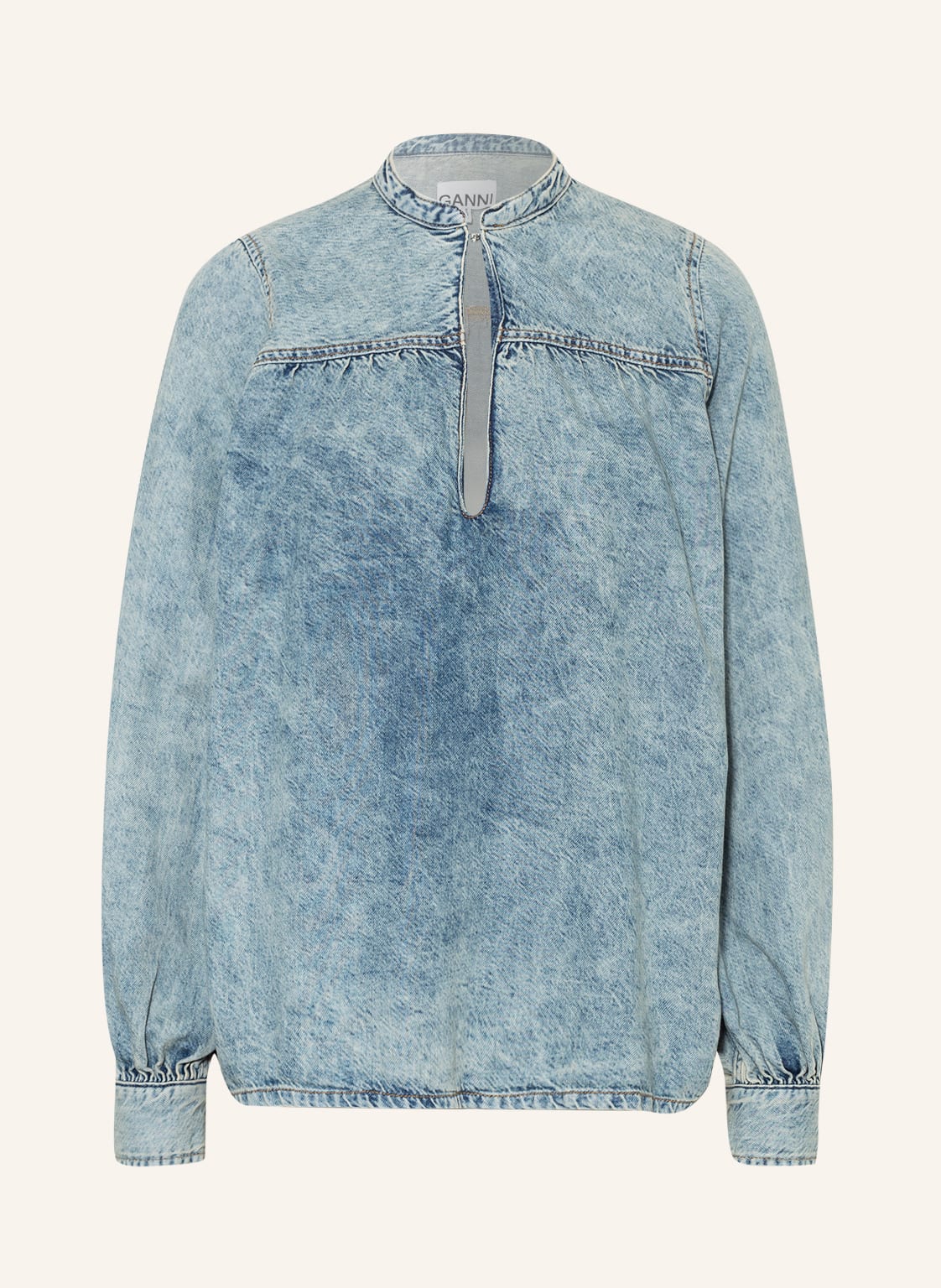 Image of Ganni Jeansbluse blau