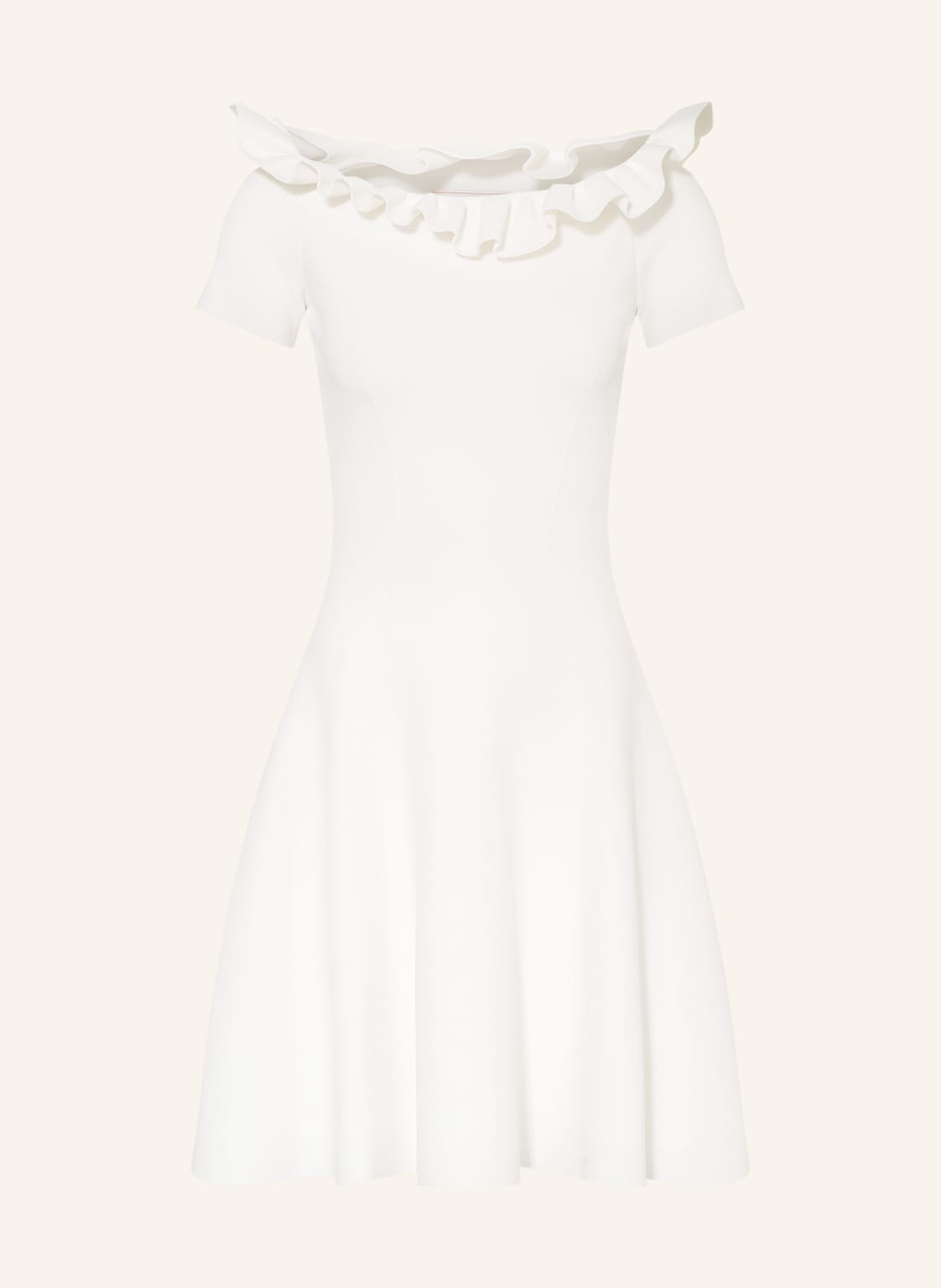 Image of Alexander Mcqueen Kleid Mit Volantbesatz weiss