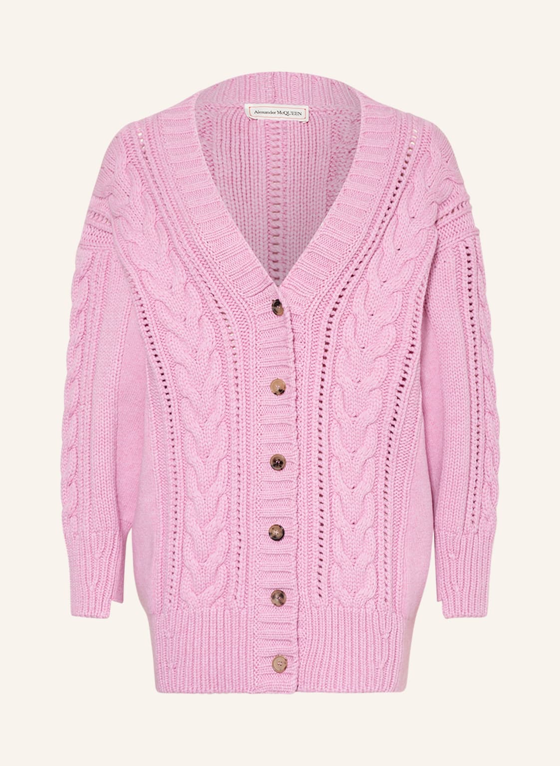 Image of Alexander Mcqueen Strickjacke rosa