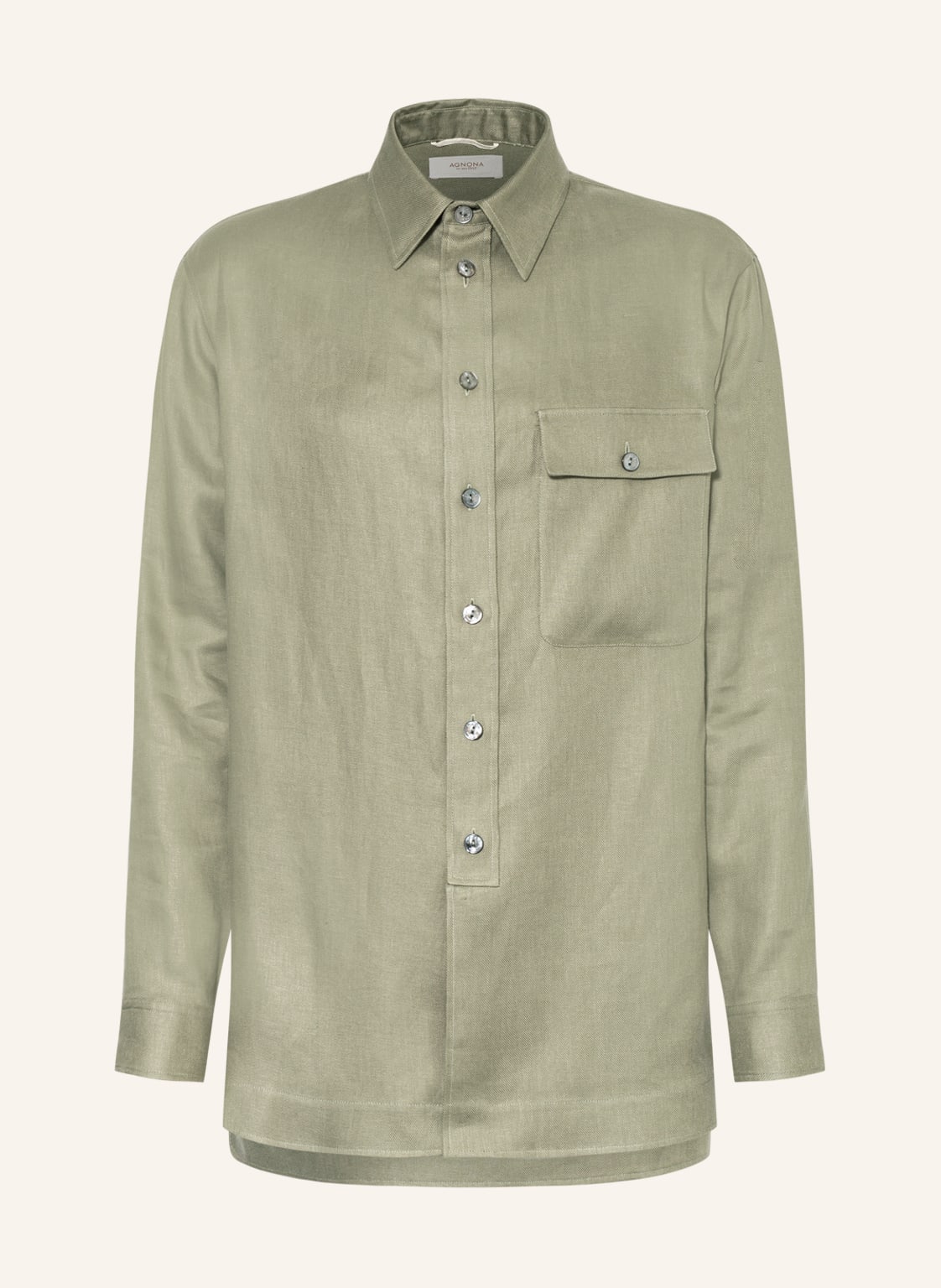 Image of Agnona Leinen-Overshirt gruen