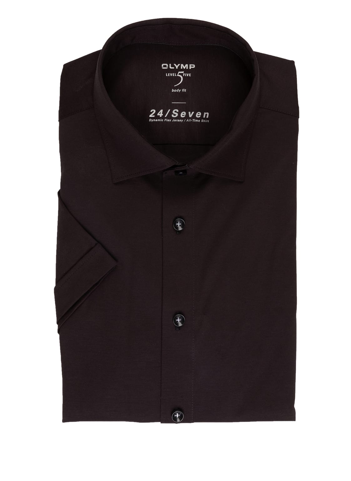 Image of Olymp Kurzarm-Hemd Level Five 24/Seven Body Fit schwarz