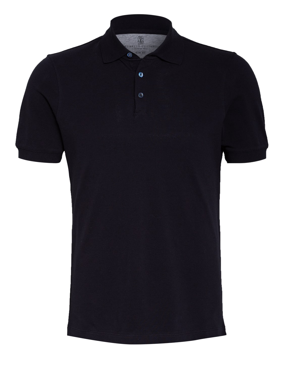 Image of Brunello Cucinelli Piqué-Poloshirt Slim Fit blau