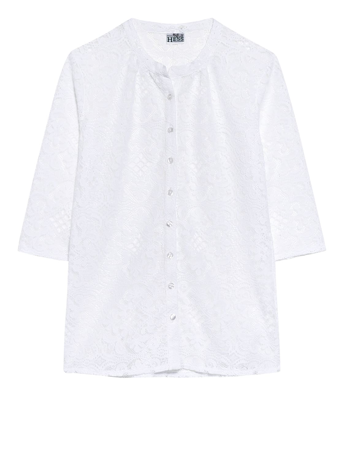 Image of Berwin & Wolff Trachtenbluse Mit 3/4-Arm Aus Spitze weiss