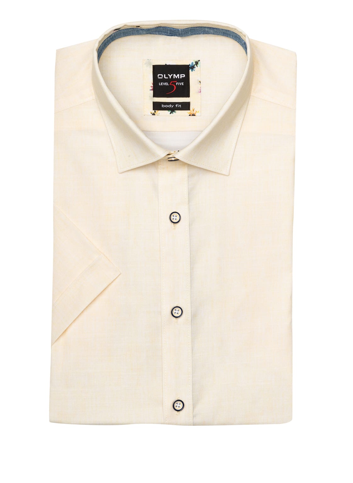 Image of Olymp Kurzarm-Hemd Level Five Body Fit gelb