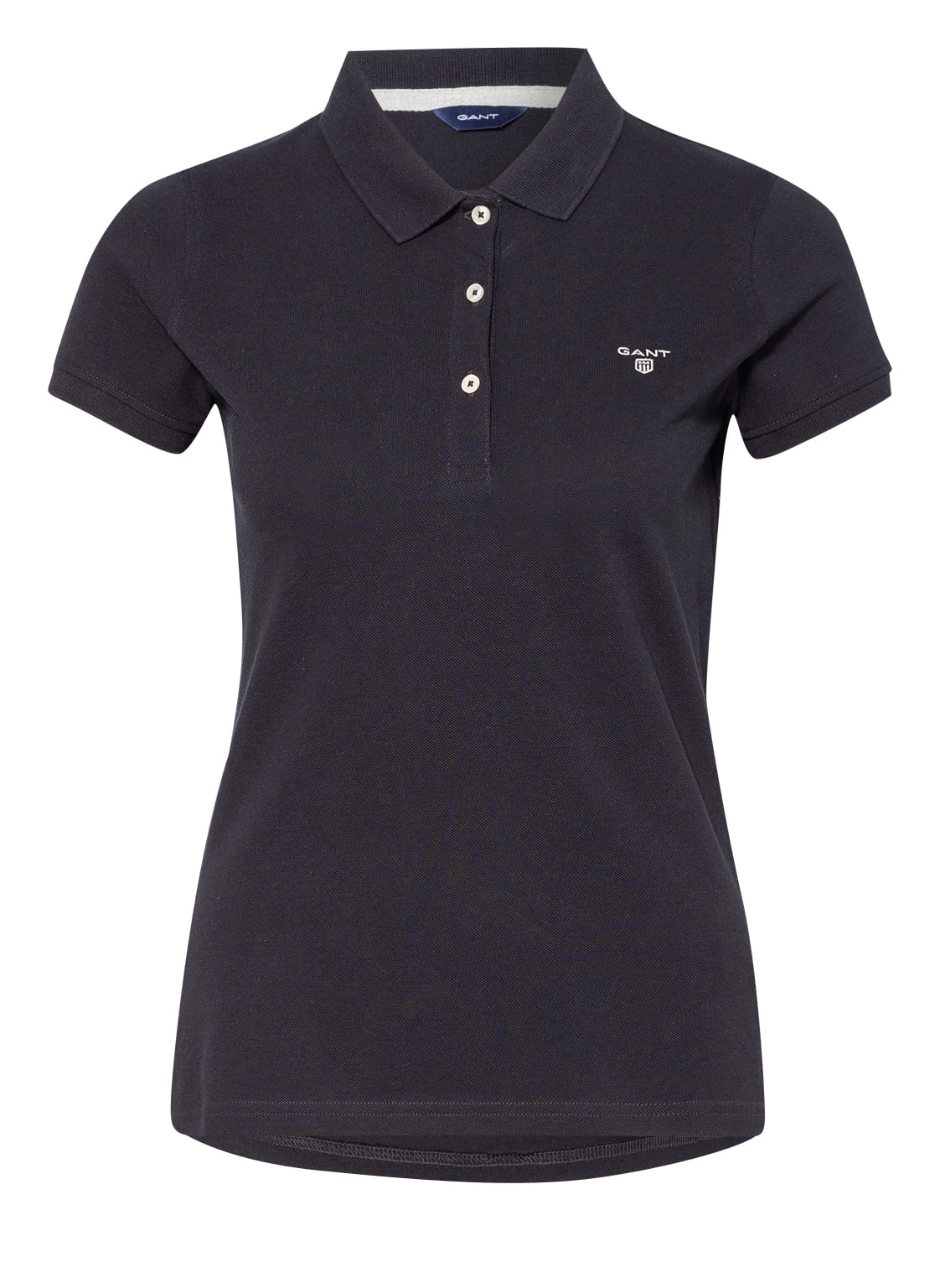 Image of Gant Piqué-Poloshirt schwarz