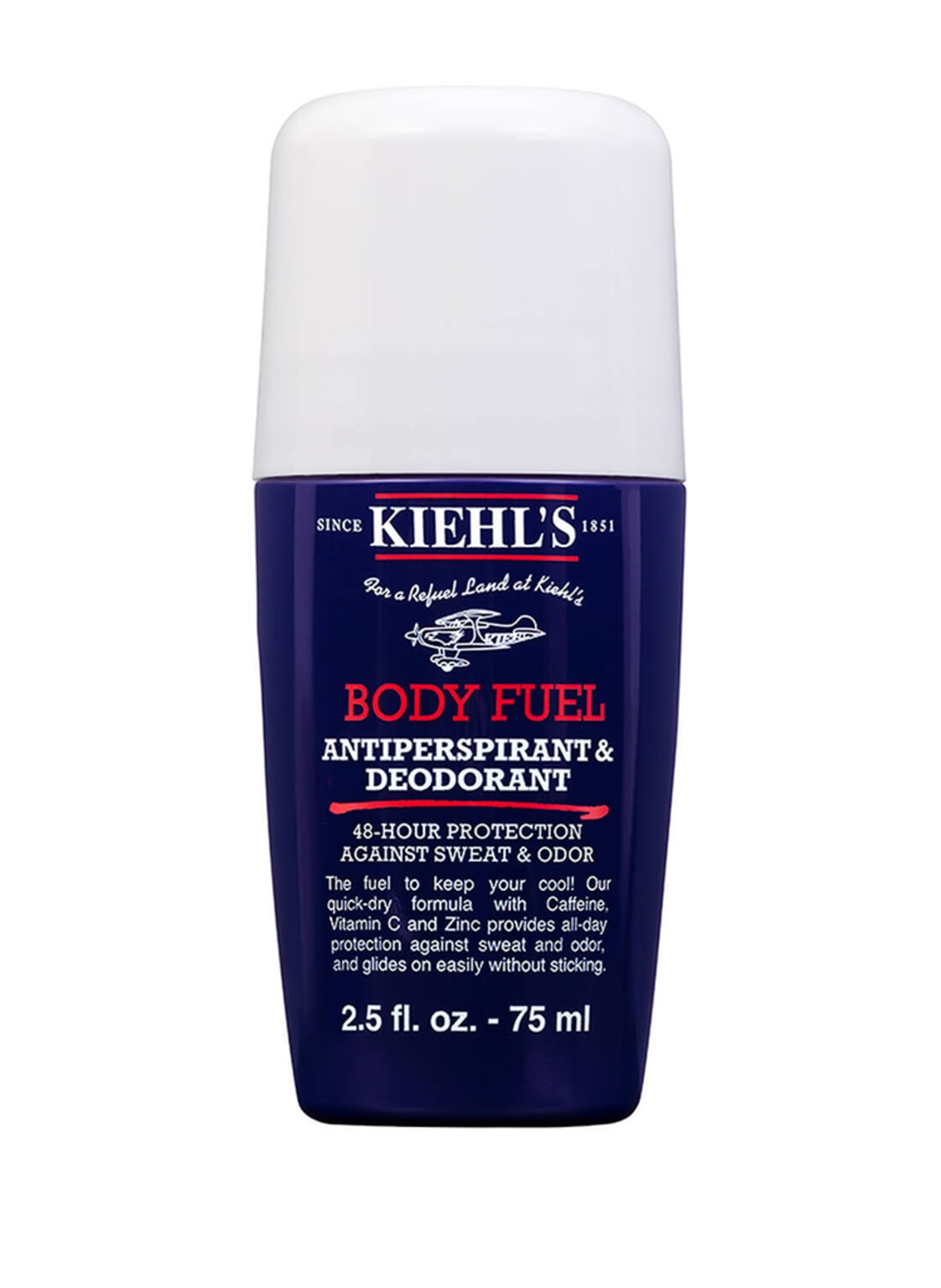 Image of Kiehl's Body Fuel Antiperspirant & Deodorant Deodorant Roll-On 75 ml