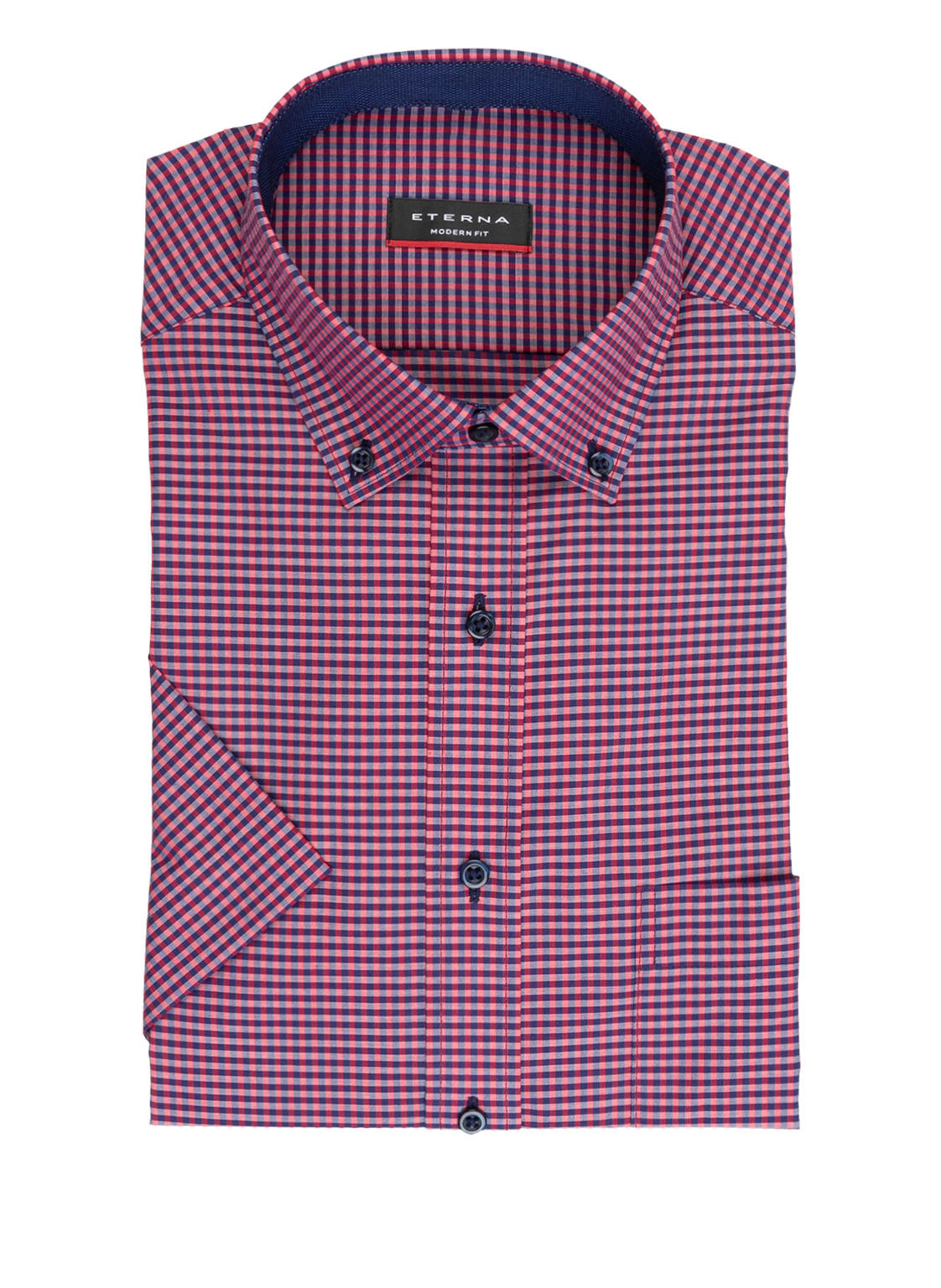 Image of Eterna Kurzarm-Hemd Modern Fit rot