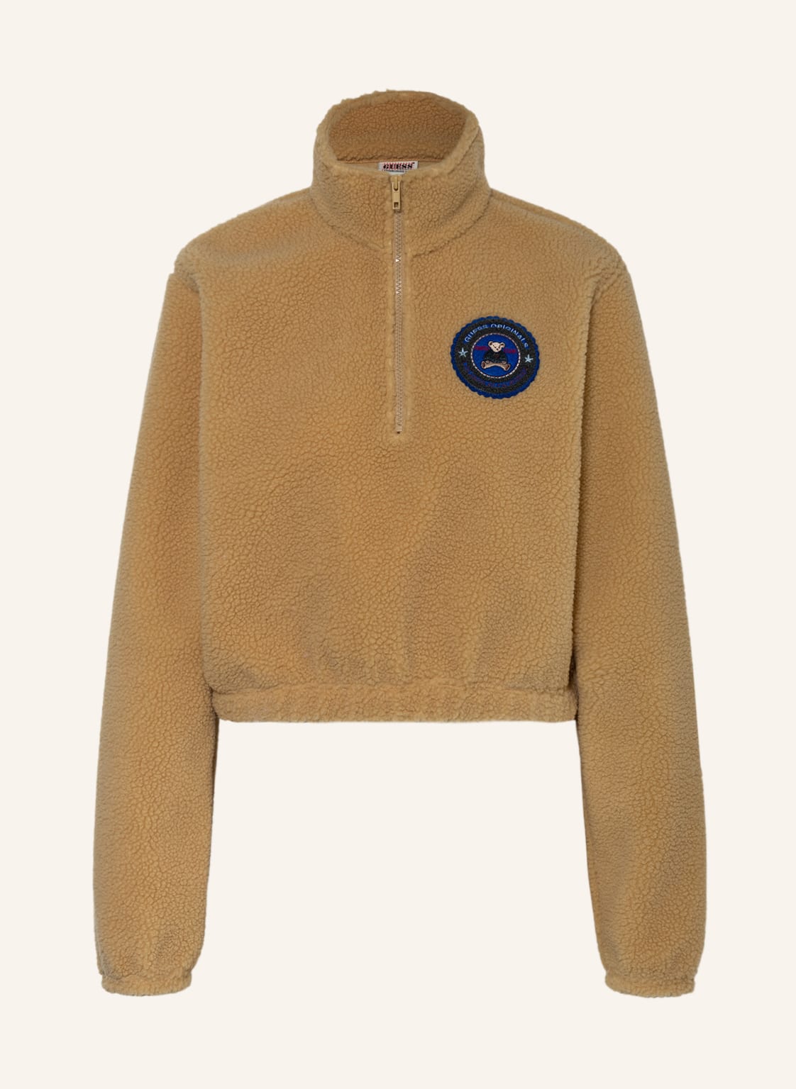 Guess Cropped-Troyer Bear Aus Teddyfell braun