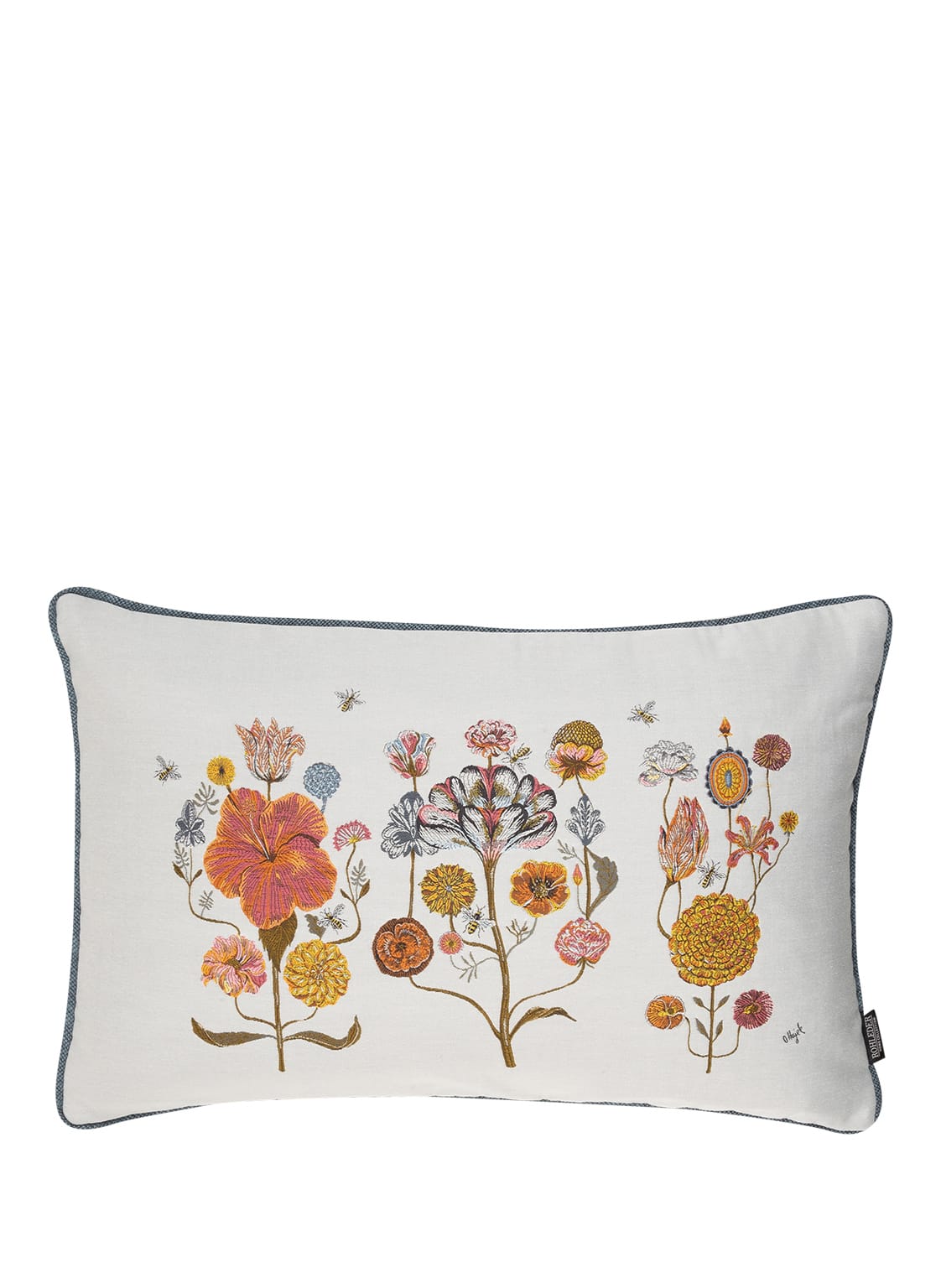 Image of Rohleder Dekokissen Crazy Flowers weiss