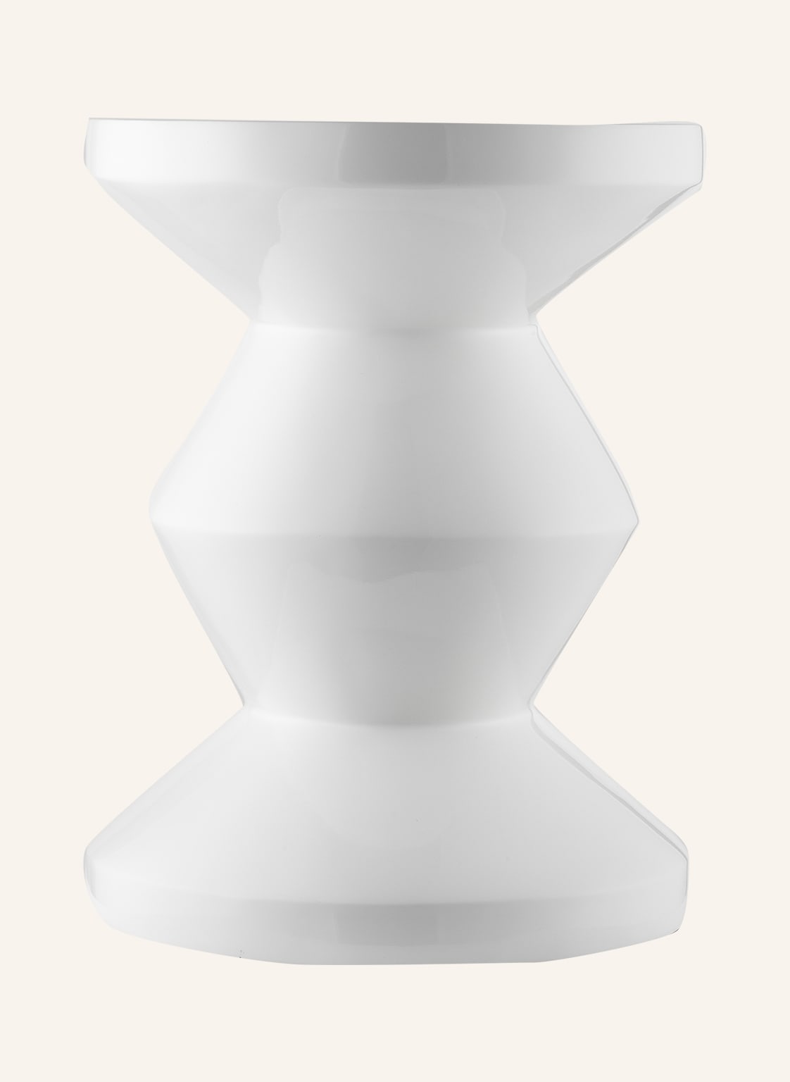 Image of Pols Potten Hocker Zig Zag weiss