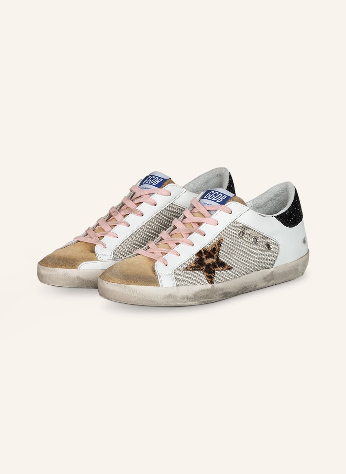 Image of Golden Goose Sneaker Super-Star Mit Paillettenbesatz weiss