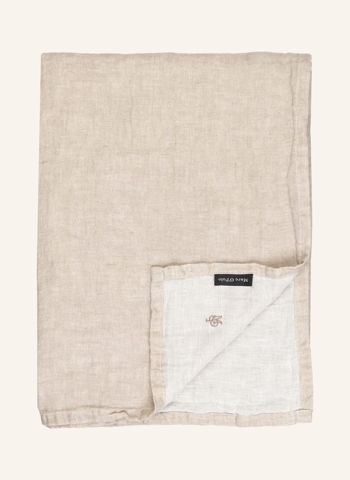 Image of Marc O'polo Leinen-Plaid Linka beige