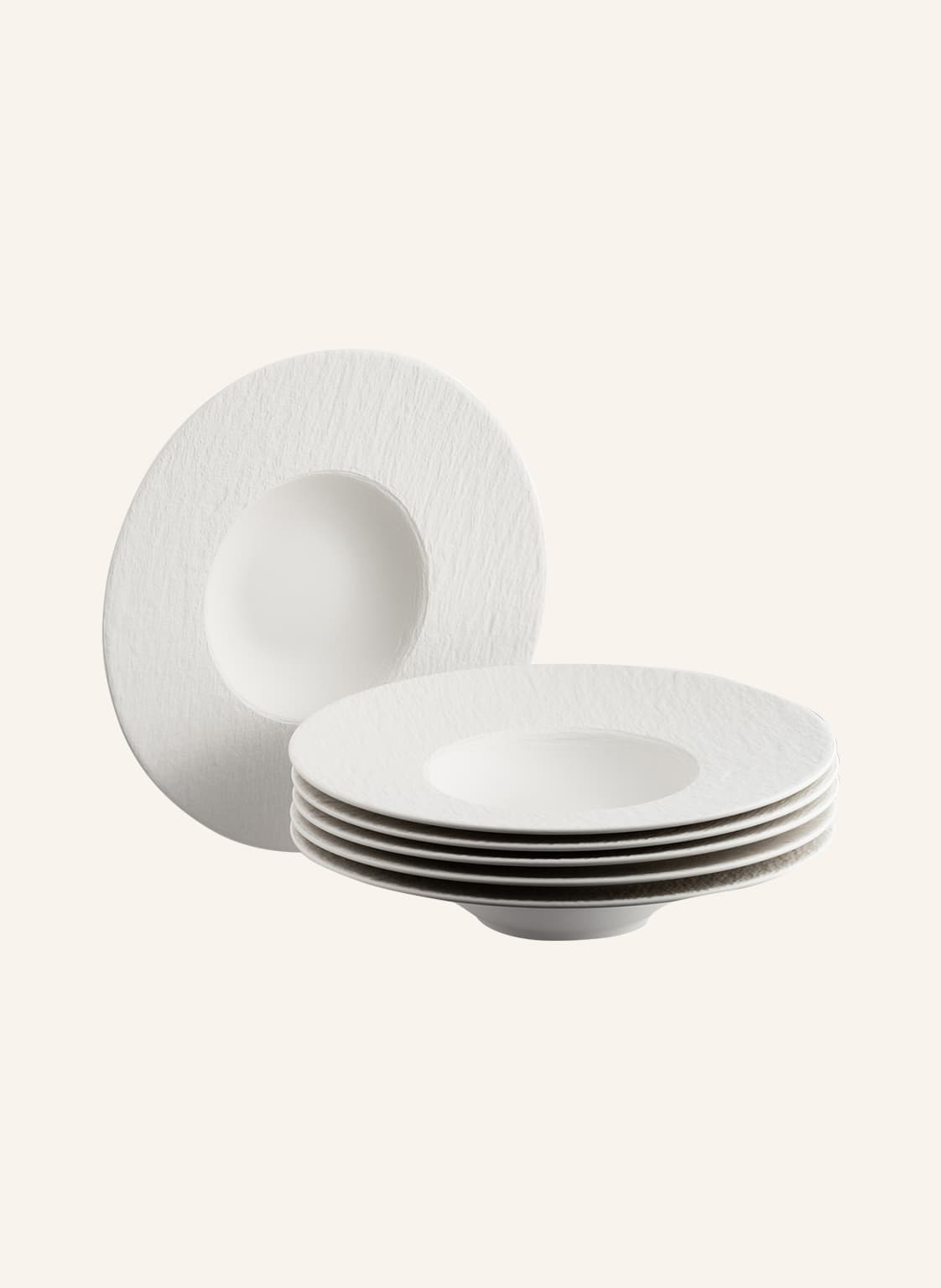 Image of Villeroy & Boch 6er-Set Pastateller Manufacture Rock weiss