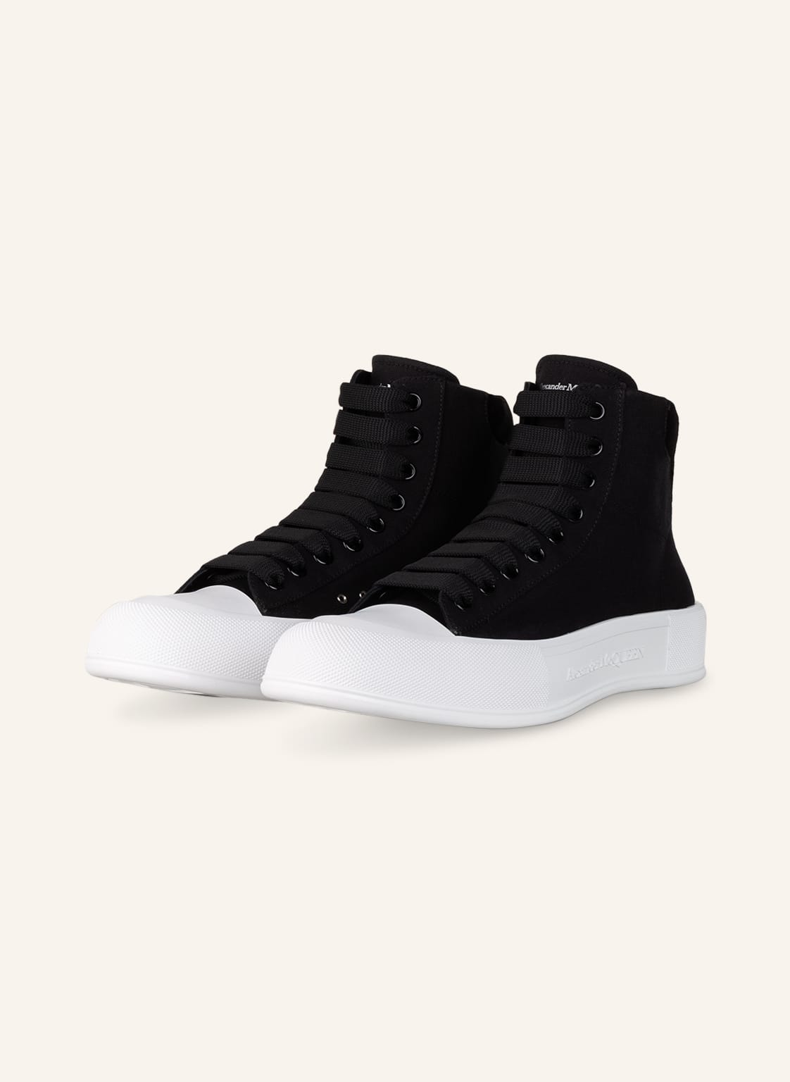 Image of Alexander Mcqueen Hightop-Sneaker Plimsoll schwarz