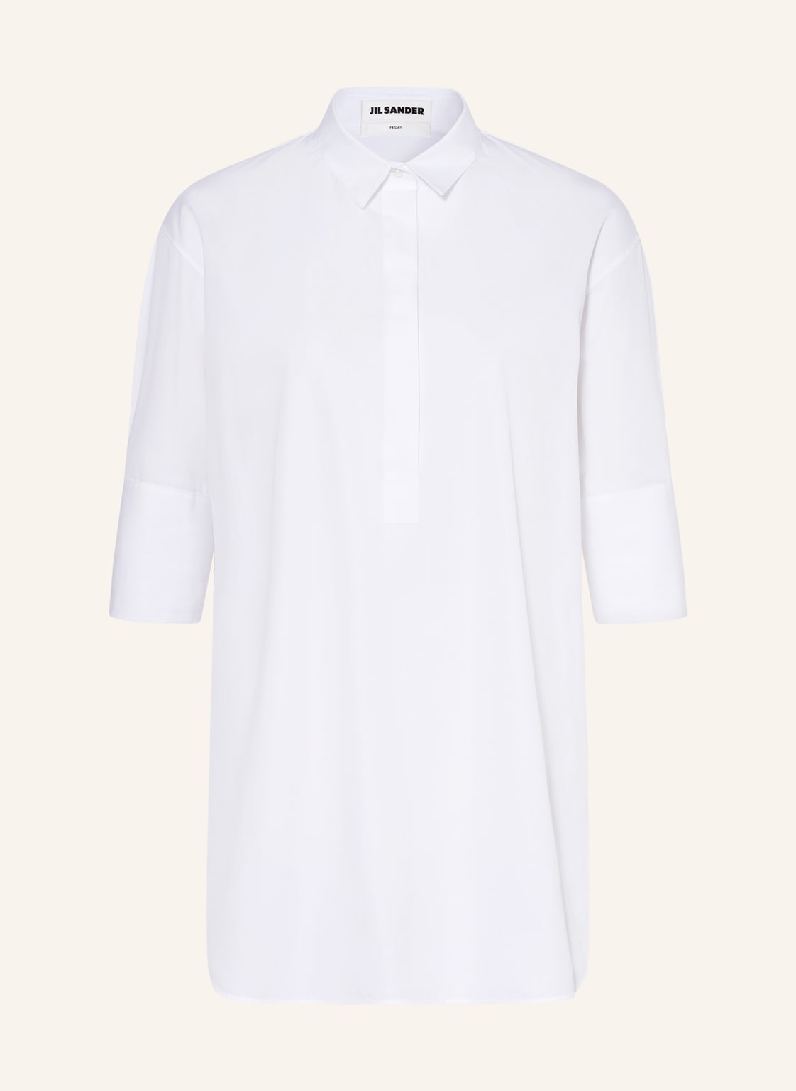 Image of Jil Sander Oversized-Bluse Mit 3/4-Arm weiss