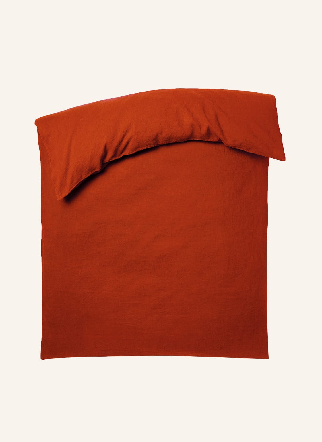 Image of Zoeppritz Bettbezug Stay Aus Leinen rot